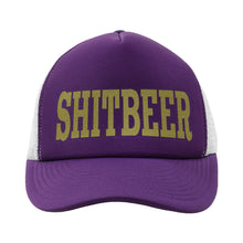 Load image into Gallery viewer, Classic Block Print Foam Trucker-Purple &amp; Gold
