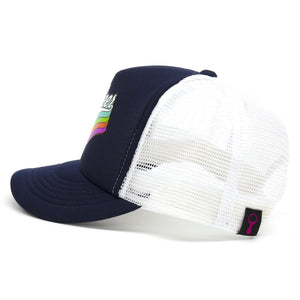 Retro Trucker Foam Hat--Navy.White