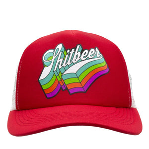 Retro Trucker Foam Hat--Red/White