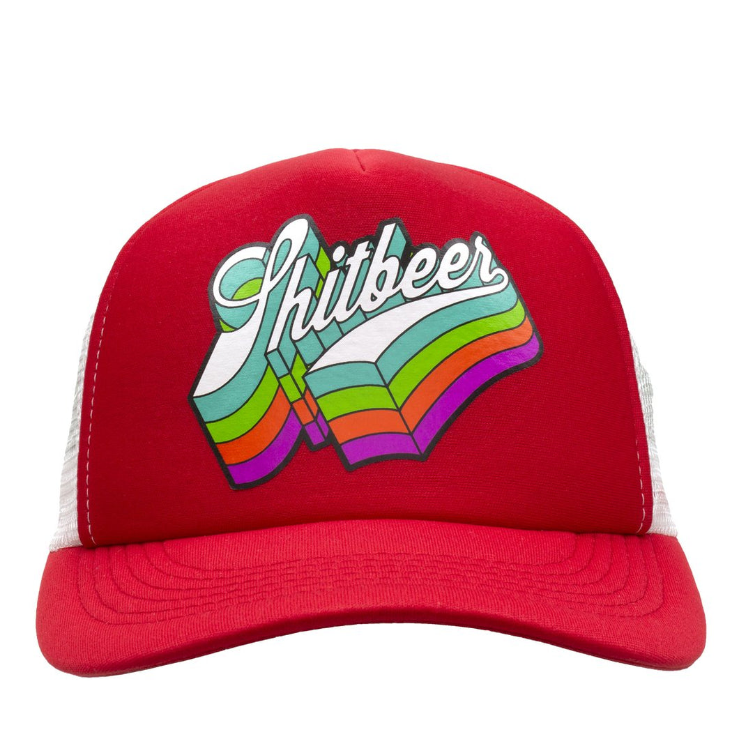 Retro Trucker Foam Hat--Red/White