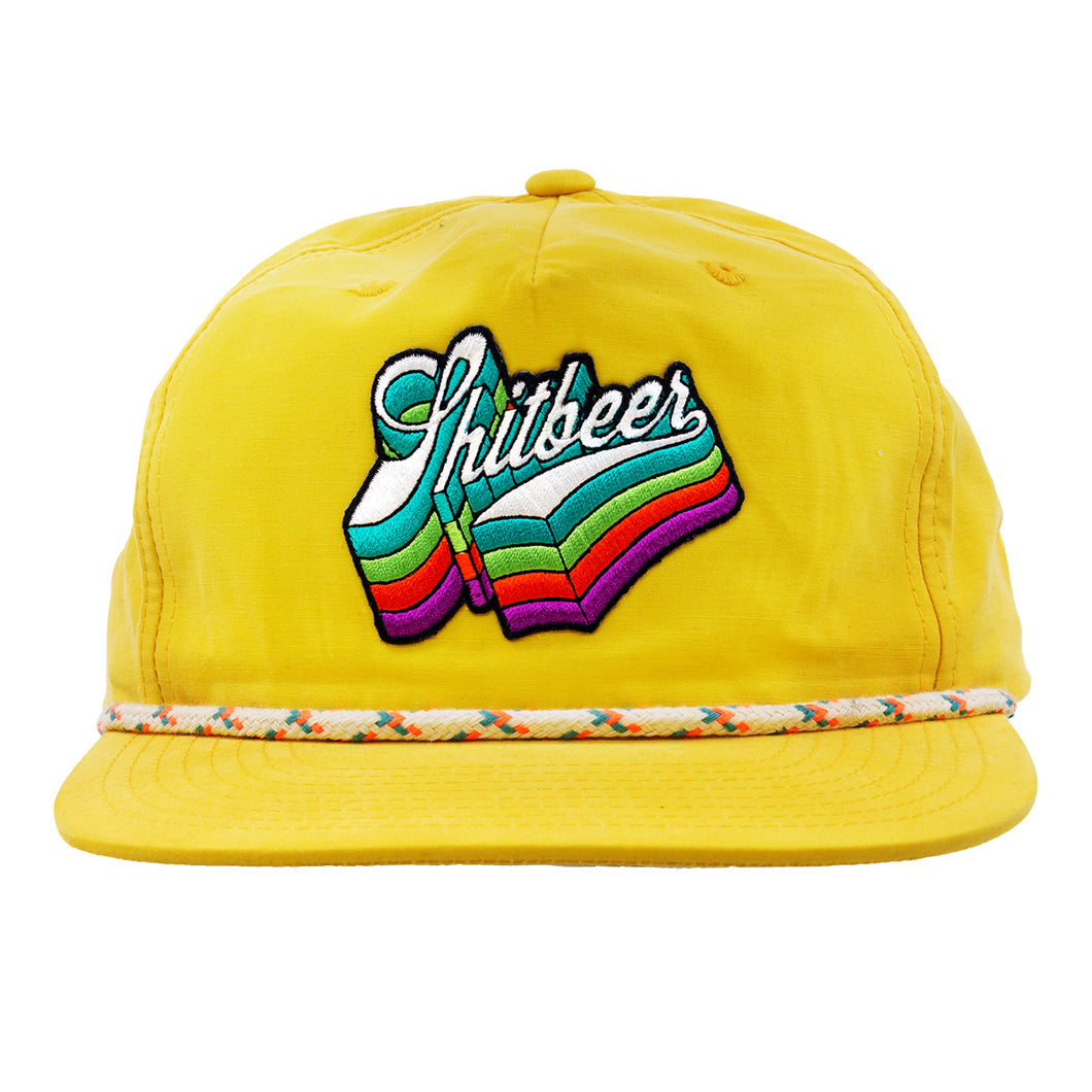 Sexy Gramps Soft Nylon Flatbill--Yellow/Rainbow