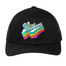 Load image into Gallery viewer, Structured Trucker Hat with Patch- Black / Black
