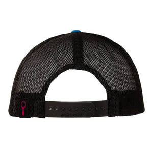 Structured Trucker Hat with Patch - Turquoise / Black