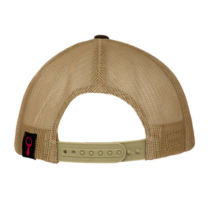 Structured Trucker Hat with Patch - Brown / Tan