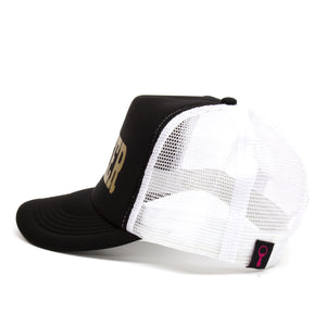 Classic Block Print Foam Trucker - Black/White